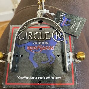 Circle R Stainless Steel Men’s Spur with Brass Buttons - Silver